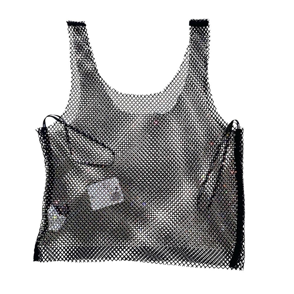NWT Forever 21 Sparkly Mesh Tank Top, Adult Medium